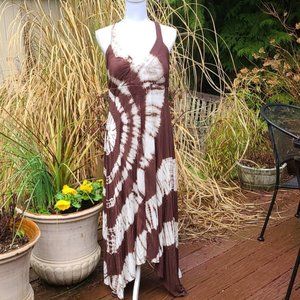 INC International Concepts | Tie-Dye Handkerchief Maxi Dress | Size L